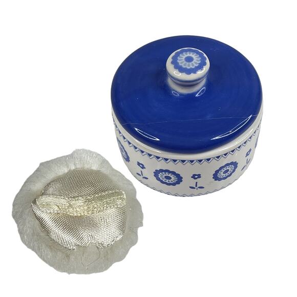 VTG American Girl Elizabeth DRESSING TABLE ACCESSORIES Vase Flowers & Powder Jar - Picture 4 of 7